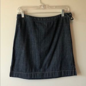 Ann Taylor Dark Denim Jean Skirt